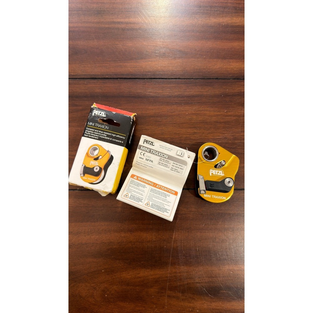Petzl Mini Traxion Progress Capture Pulley P53 Climbing Rescue Gear Gold NIB NEW